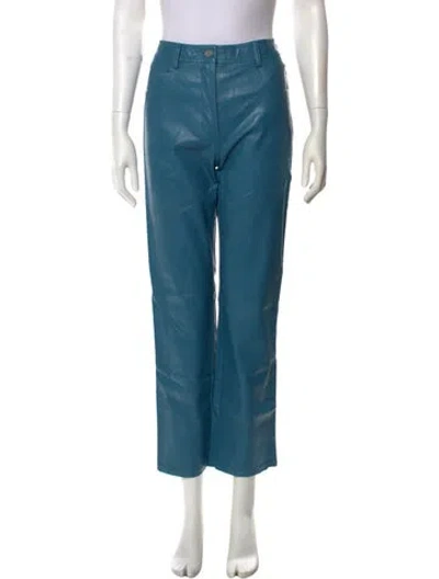 Pre-owned Miaou Straight Leg Pants In Blue