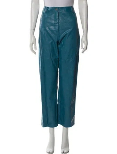 Pre-owned Miaou Straight Leg Pants In Blue