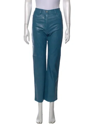 Pre-owned Miaou Straight Leg Pants In Blue