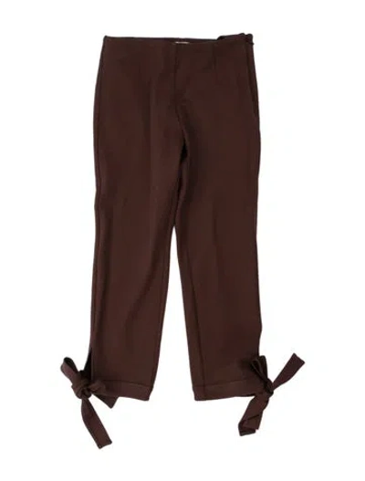 Pre-owned Miaou Straight Leg Pants In Brown