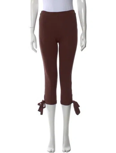 Pre-owned Miaou Straight Leg Pants In Brown