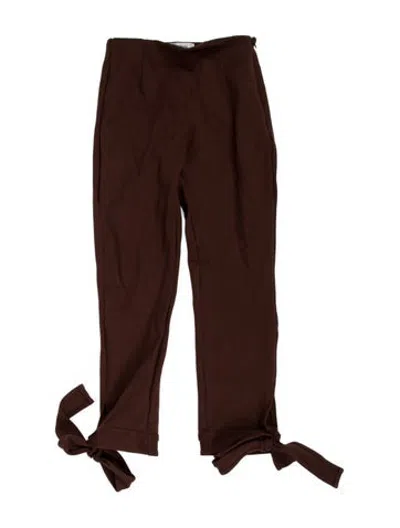 Pre-owned Miaou Straight Leg Pants In Brown