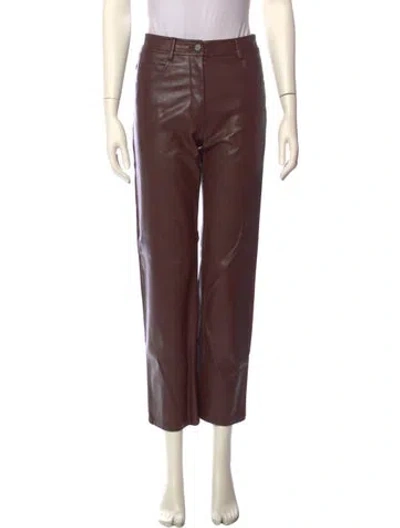 Pre-owned Miaou Straight Leg Pants In Burgundy