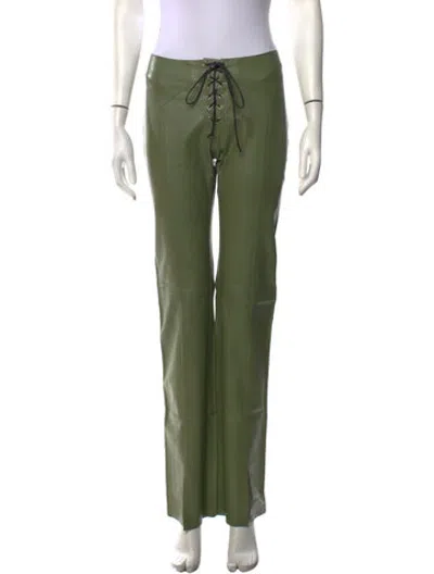 Pre-owned Miaou Straight Leg Pants In Green