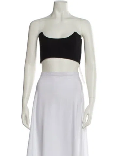 Pre-owned Miaou Strapless Crop Top In Neutral