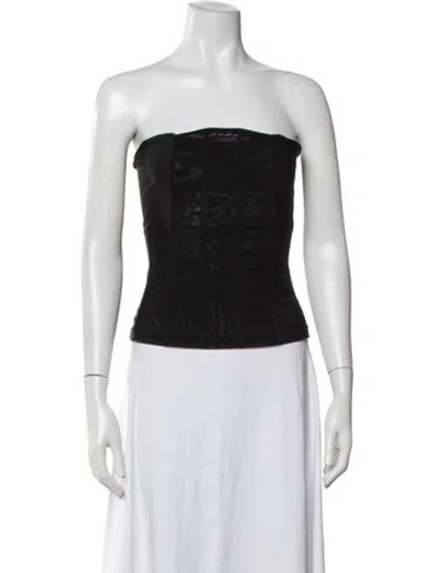 Pre-owned Miaou Strapless Top In Black
