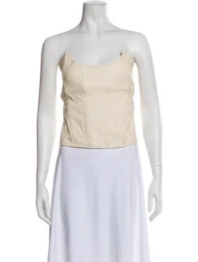 Pre-owned Miaou Strapless Top In Neutral