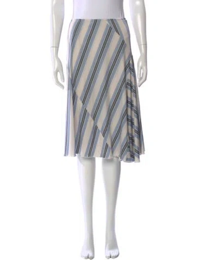 Pre-owned Miaou Striped Knee-length Skirt In Blue