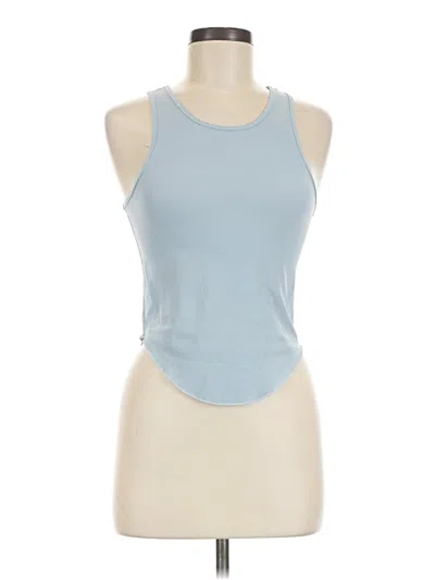 Pre-owned Miaou Tank Top Blue Halter Neckline Tops