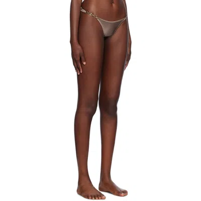 Miaou Taupe Nicola Bikini Swimsuit In Brown