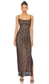 Miaou Black Thais Maxi Dress In 黑色