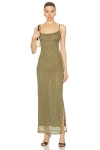 Miaou Green Thais Maxi Dress In Hunter