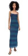 Miaou Thais Dress Warp In Blue