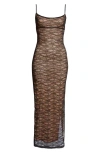 Miaou Black Thais Maxi Dress In Jet Black