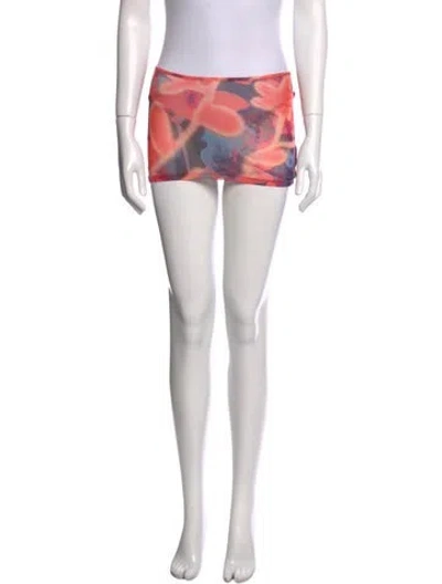 Pre-owned Miaou Tie-dye Print Mini Skirt In Pink