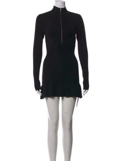 Pre-owned Miaou Turtleneck Mini Dress W/ Tags In Blue