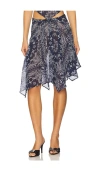 Miaou Ty Skirt In Blue