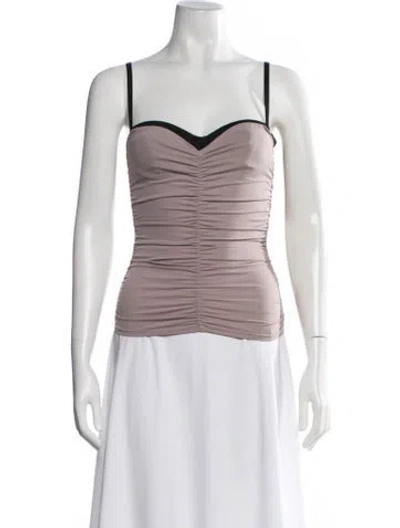 Pre-owned Miaou V-neck Sleeveless Top In Multicolor