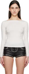 Miaou White Amelia T-shirt In Pearl
