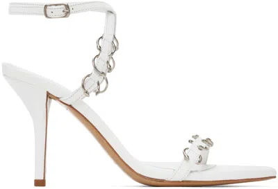Miaou White Giaborghini Edition Reno Heeled Sandals In 6000 White