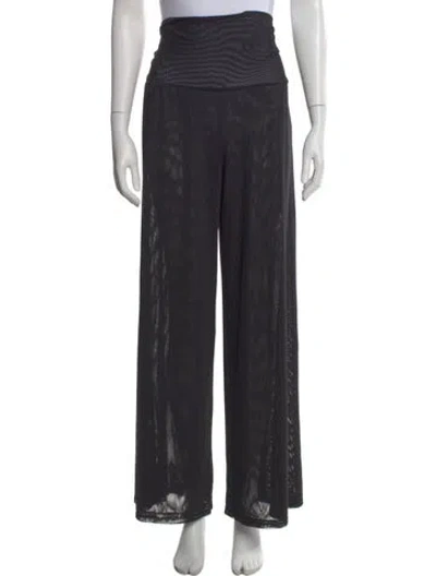 Pre-owned Miaou Wide Leg Pants In Black