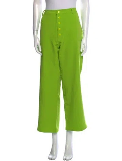 Pre-owned Miaou Wide Leg Pants In Green