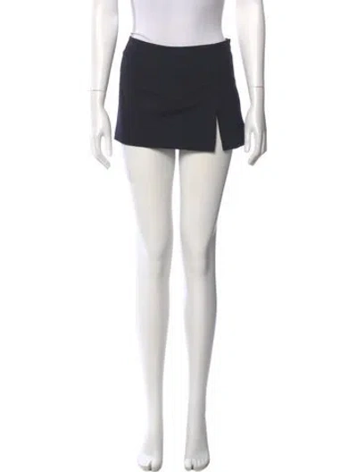 Pre-owned Miaou Wool Mini Skirt In Black