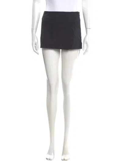 Pre-owned Miaou Wool Mini Skirt In Black