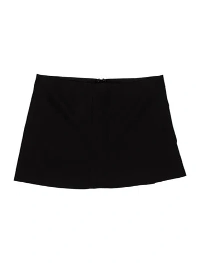 Pre-owned Miaou Wool Mini Skirt In Black