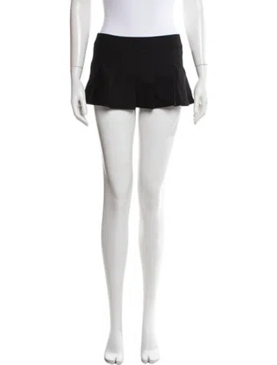 Pre-owned Miaou Wool Mini Skirt W/ Tags In Black