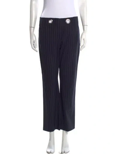 Pre-owned Miaou Wool Straight Leg Pants In Blue