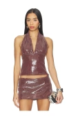 Miaou X Revolve Mathilde Top In Brown