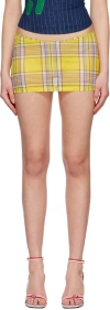 Miaou Yellow Elektra Miniskirt In Dion Plaid