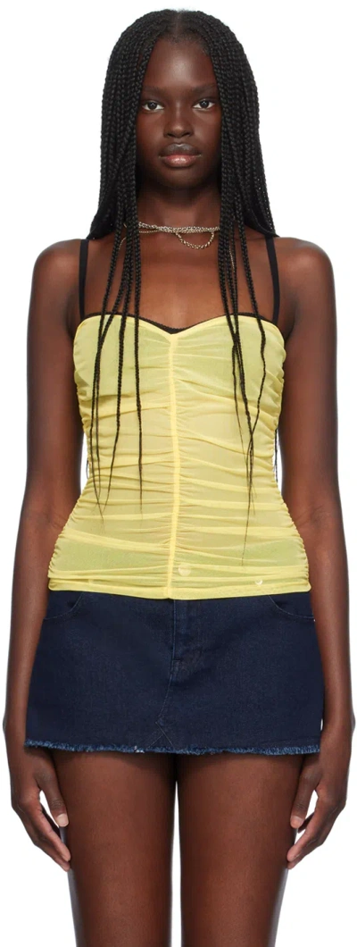 Miaou Yellow Renzo Tube Top In Charlie