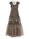 Miau By Clara Rotescu Animal-print Panelled Maxi Dress In Brown