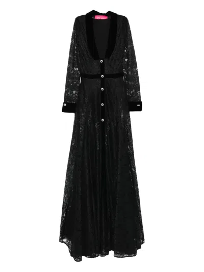 Miau By Clara Rotescu Black Maxi Dress