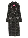 Miau By Clara Rotescu Bohdi Trimmed Coat In Black