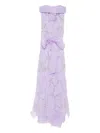 Miau By Clara Rotescu Embellished Floral Dress In Purple