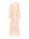 Miau By Clara Rotescu Embellished Wrap Maxi Dress In Multi