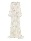 Miau By Clara Rotescu Flared Maxi Dress In White