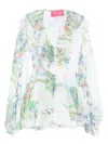 Miau By Clara Rotescu Floral-print Mini Dress In White