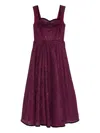 Miau By Clara Rotescu Hyacinth Midi Dress In Purple