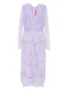 Miau By Clara Rotescu Lace-appliqué Embellished Dress In Purple