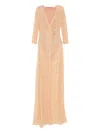 Miau By Clara Rotescu Lace Maxi Dress In Neutral