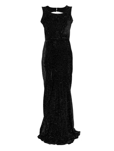 Miau By Clara Rotescu Lilas Gown In Black