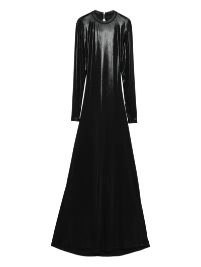 Miau By Clara Rotescu Long-sleeve Dress In Black
