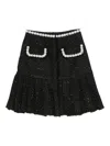 Miau By Clara Rotescu Noah Beaded Pocket Mini Skirt In Black