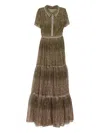 Miau By Clara Rotescu Paisley-print Maxi Dress In Brown