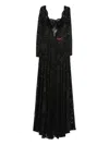 Miau By Clara Rotescu Rainy Maxi Dress In Black