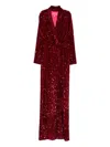 Miau By Clara Rotescu Sequin Tie Dress In Burgundy